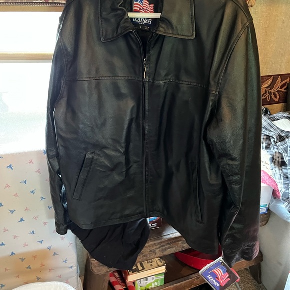 USA Indiana cowhide men’s leather jacket - Picture 2 of 3